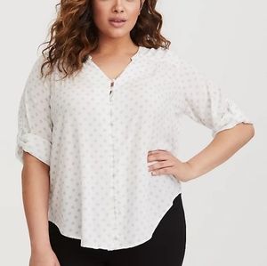 HARPER - BUTTON-DOWN CHALLIS BLOUSE